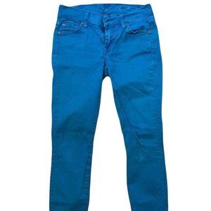 Seven for All Mankind, Turquoise stretch jeans